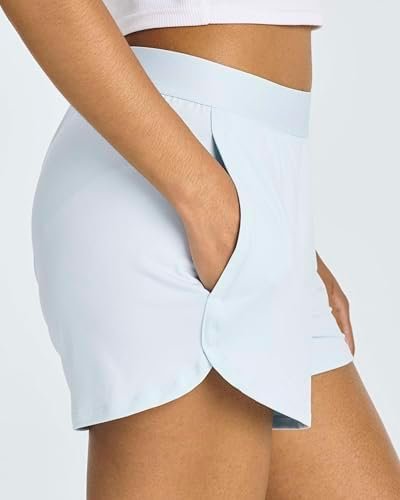 3 Pack Women's 3" Dry-Fit Dolphin Running Shorts with Pockets - Athletic Gym Workout Basketball Sports Shorts