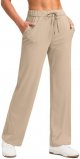 Wide Leg Yoga Pants for Women 28"/30" Lightweight Drawstring Sweatpants Women's Casual Lounge Pants with Pockets
