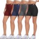 4 pack High Waisted Shorts for Women-5" Tummy Control Workout Athletic Running Gym Yoga Shorts Summer