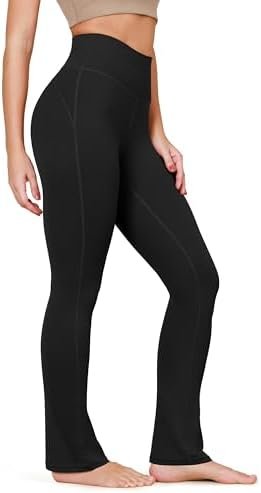 Cloud Feeling Straight Leg Pants with Back Pocket for Women, High Waist Casual Lounge Yoga Pants- 28" / 30" Inseam