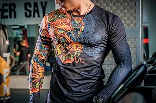 Men's 3D Printed Compression Long Sleeve T Shirts Top Tees